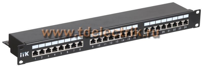 Фотография №1, Патч-панель, 1U, кат.5Е STP, 24 порта (Dual), с кабельным органайзером