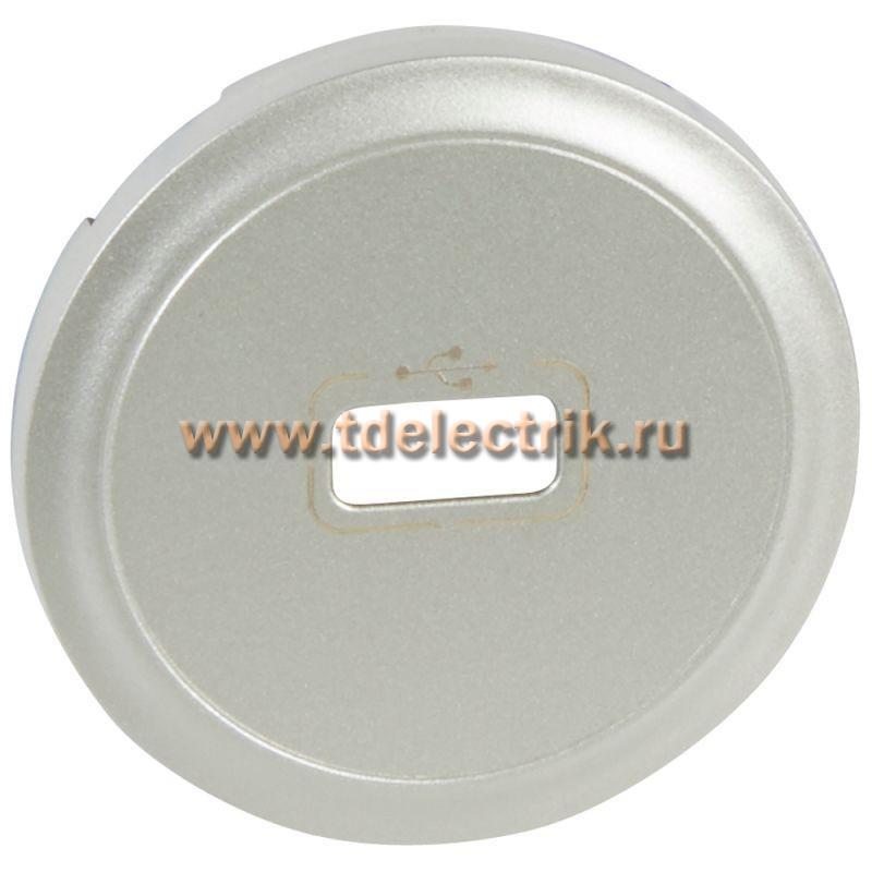 Фотография №1, Лицевая панель Celiane для механизма USB розетки (титан)