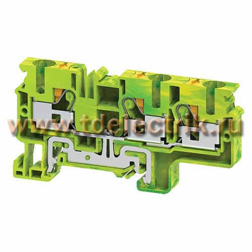Фотография №1, Клемма заземляющая push-in OptiClip CPG-10-TRIPLET-PE-I-(0.5-10)-PEN КЭАЗ