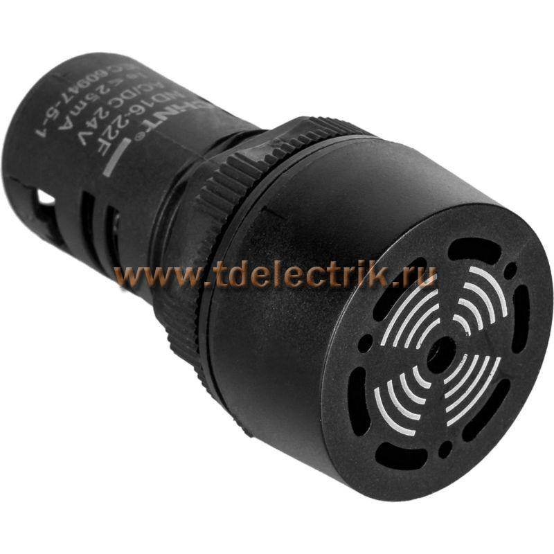 Фотография №1, Сигнализатор звуковой ND16-22F Φ22 мм черный АС220В (R)