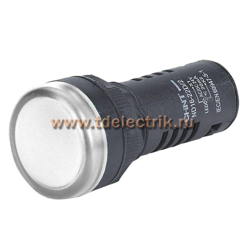 Фотография №1, Индикатор ND16-22D/4C белый, встр. конденсатор, IP65 АС380В (R)