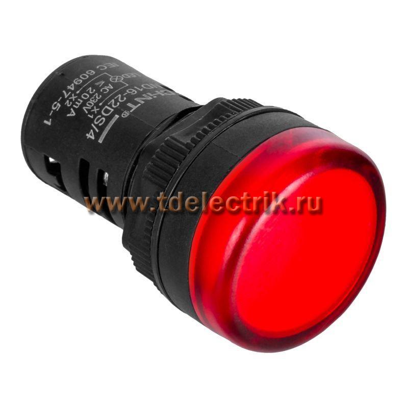 Фотография №1, Индикатор ND16-22DS/4C красный, компактный, встр. конденсатор, IP65 АС380В (R)