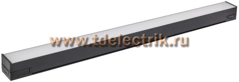 Фотография №1, PRO Светильник LED лин. 1020 36Вт 4000К 900мм опал чер. IEK