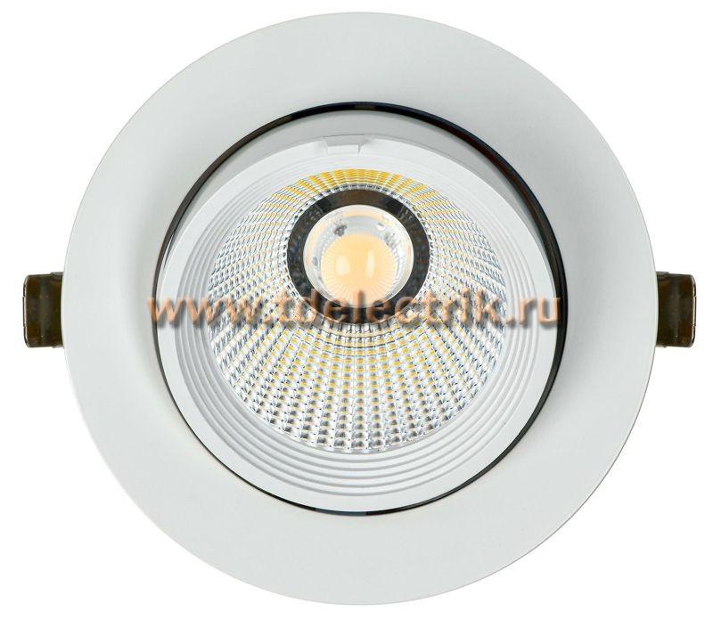 Фотография №1, PRO Светильник LED ДВО 1822 35Вт 4000К IP20 круг белый IEK
