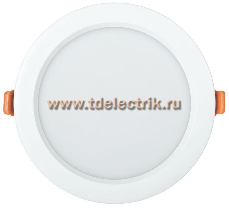 Фотография №1, Светильник LED ДВО 1821 PRO белый круг 24Вт 4000K IP54 IEK