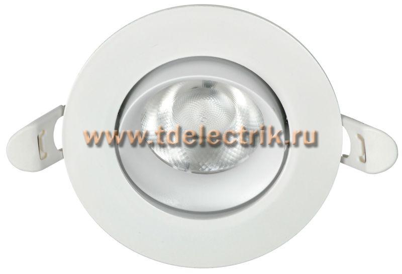 Фотография №1, PRO Светильник LED ДВО 1812 7Вт 4000К IP20 круг белый IEK