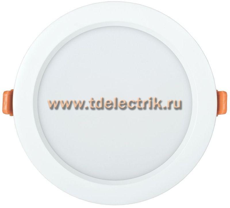 Фотография №1, Светильник LED ДВО 1803 PRO белый круг 30Вт 4000K IP40 IEK