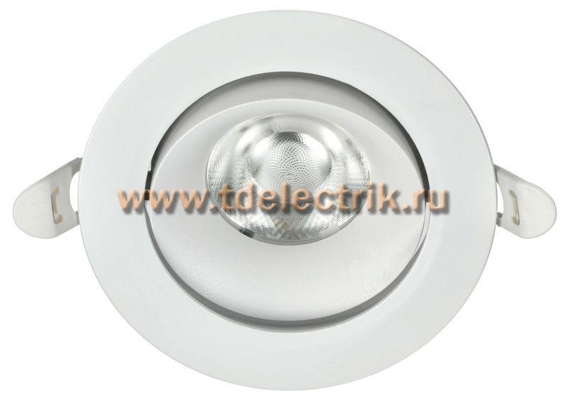 Фотография №1, PRO Светильник LED ДВО 1813 9Вт 4000К IP20 круг белый IEK