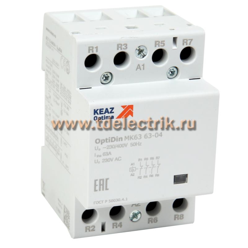 Фотография №1, Контактор модульный OptiDin МК63-4022-230AC