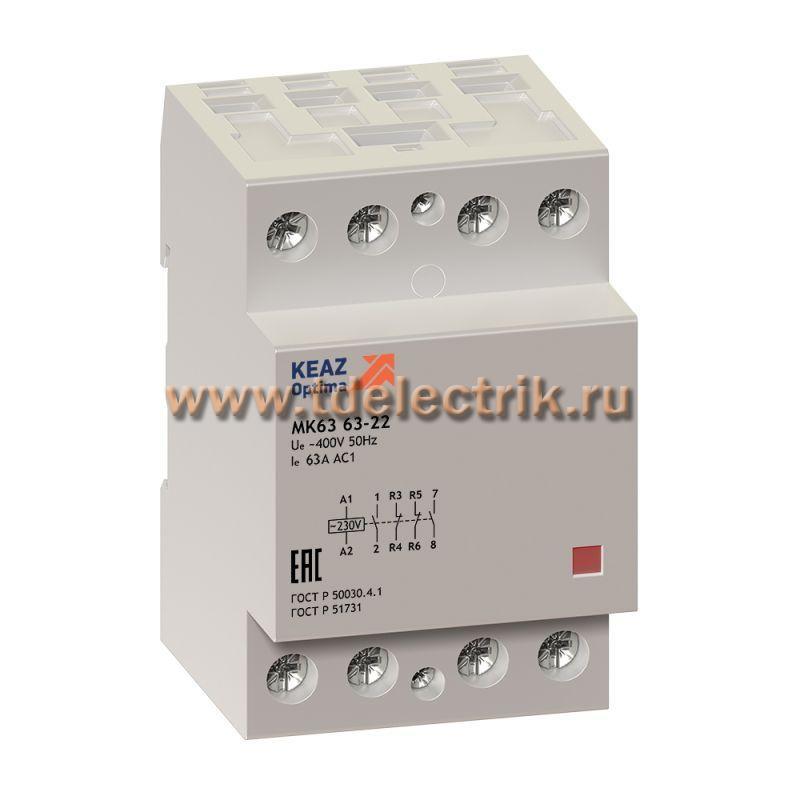 Фотография №1, Контактор модульный OptiDin МК63-6340-230AC