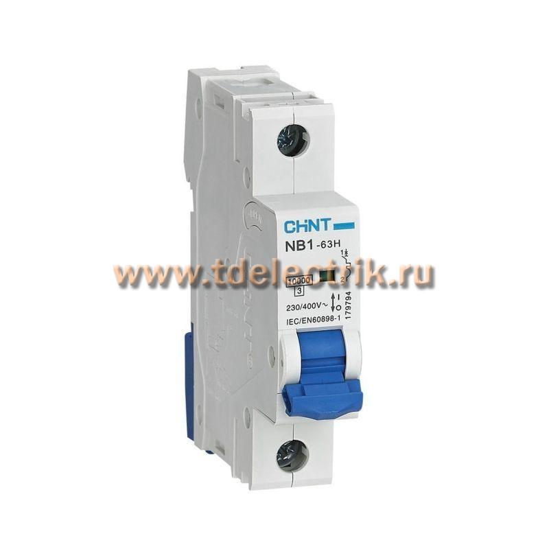 Фотография №1, Выключатель автоматический модульный NB1-63H 1P 3А 10кА х-ка B (R)