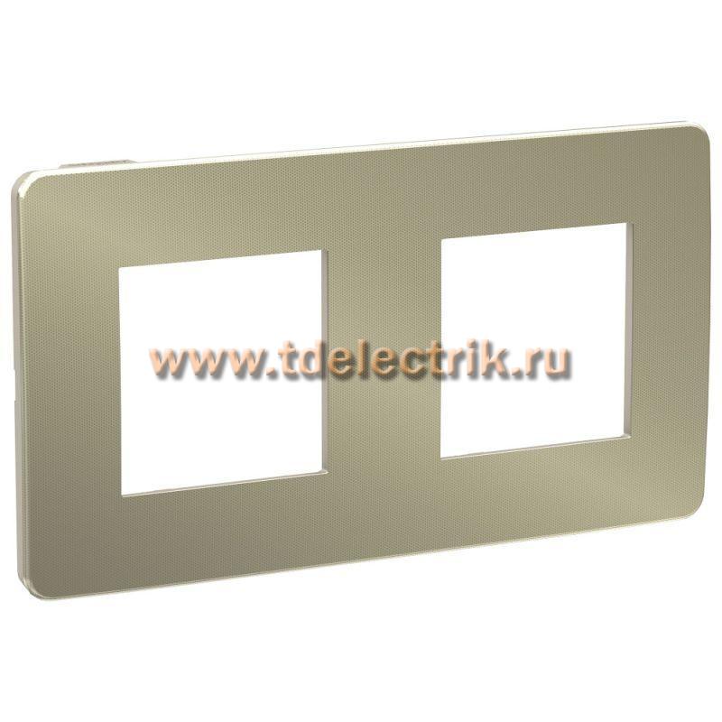 Фотография №1, UNICA STUDIO рамка 2-постовая, БРОНЗА/бежевый