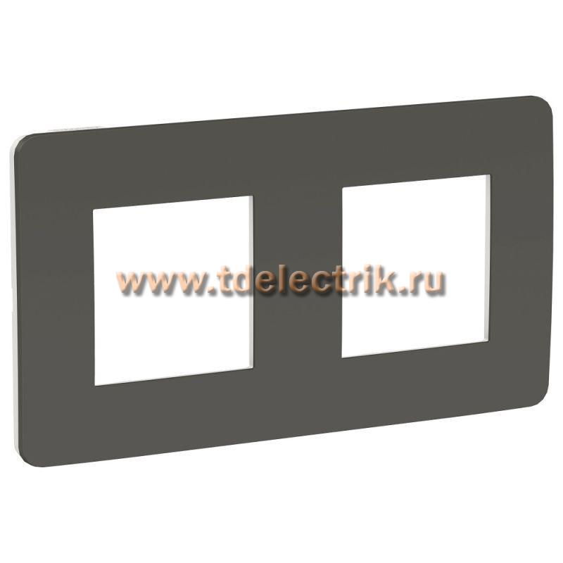 Фотография №1, UNICA STUDIO рамка 2-поста, ДЫМЧАТО-СЕРЫЙ/белый
