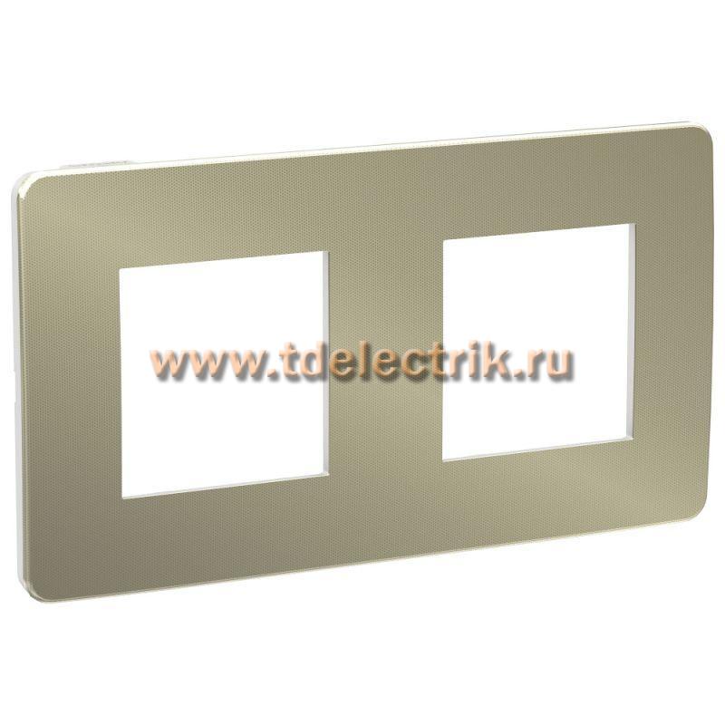 Фотография №1, UNICA STUDIO рамка 2-постовая, БРОНЗА/белый
