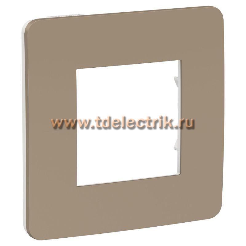 Фотография №1, UNICA STUDIO рамка 1-постовая, песочный/белый