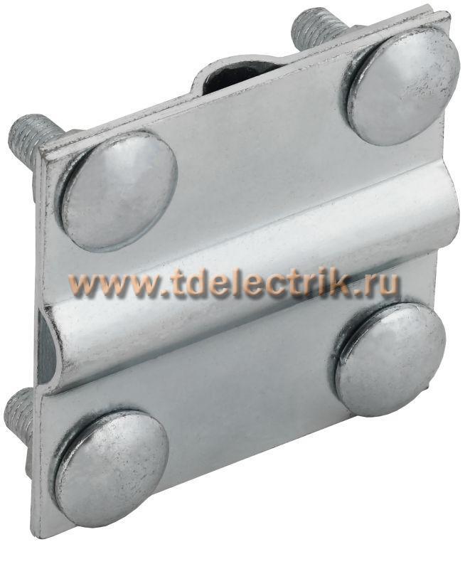 Фотография №1, Зажим крестообразный пол./пр.-пол./пр. 40/12мм оц. сталь IEK