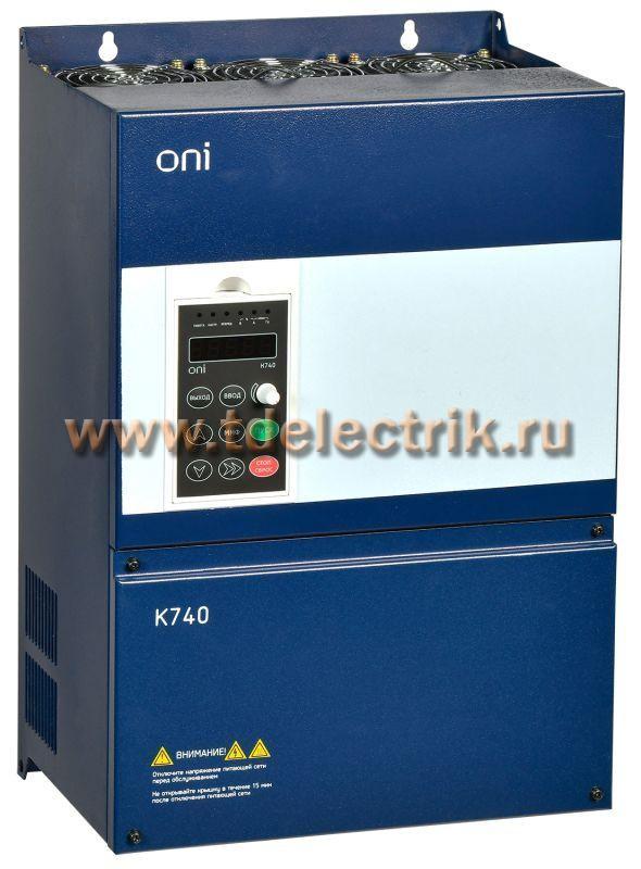 Фотография №1, Преобразователь частоты K740 380В 3Ф 18,5-22кВт 37-45А энк. ONI