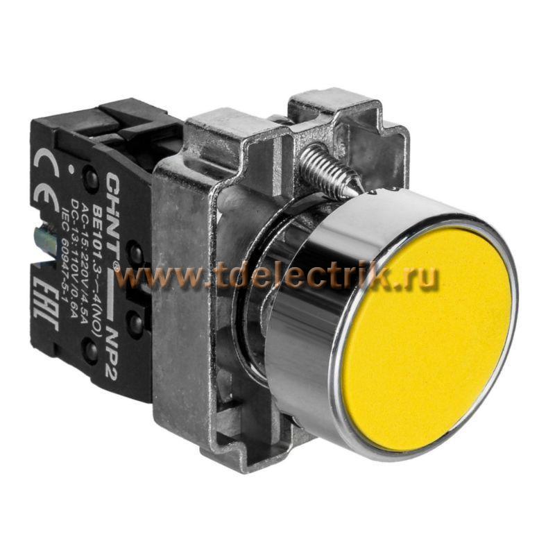 Фотография №1, Кнопка управления NP2-BA51 без подсветки желтая, 1НО, IP40 (R)
