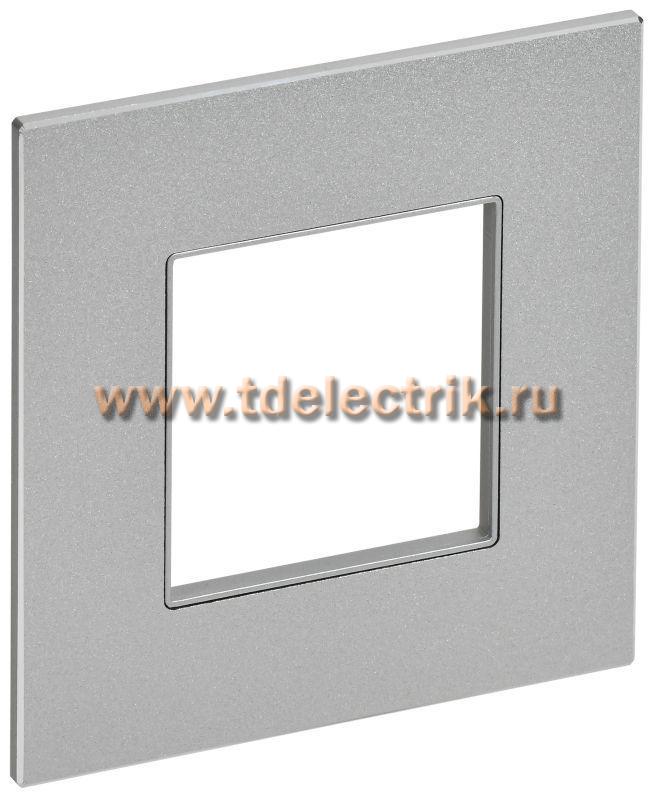 Фотография №1, SKANDY Рамка 1-мест. SK-F31S металл сереб. IEK