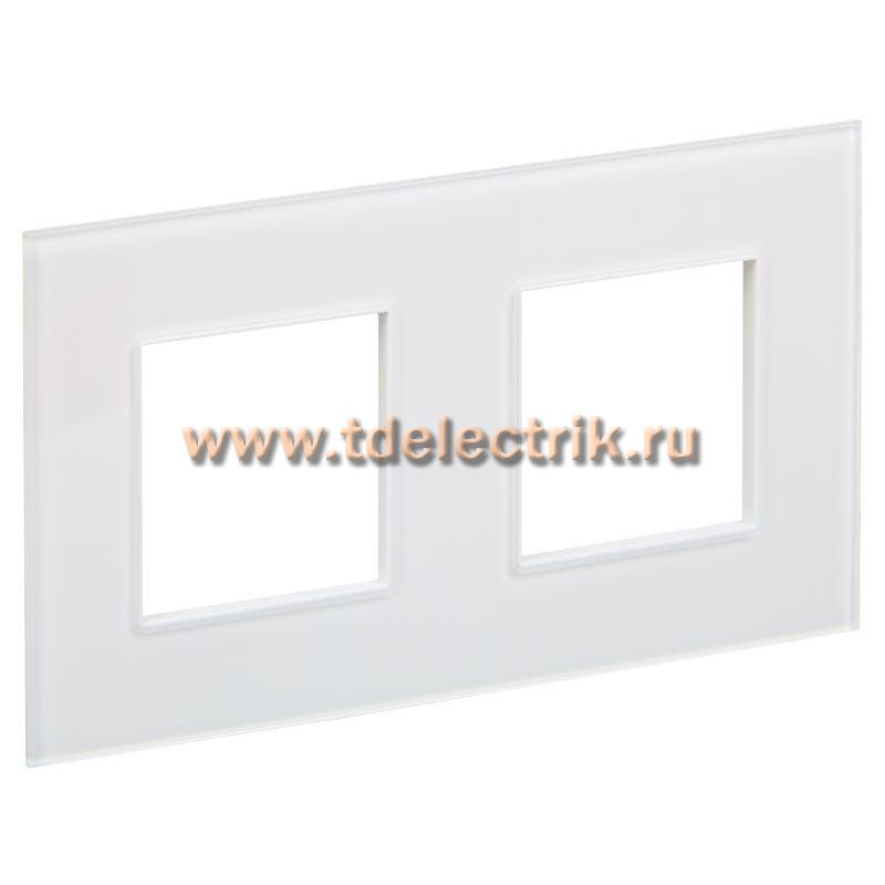 Фотография №1, SKANDY Рамка 2-мест. SK-F22W стекло арк. бел. IEK