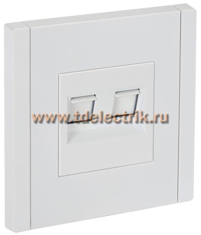 Фотография №1, FORTE&PIANO Розетка комп. 2-ая RJ45 кат.5E FP233 бел. IEK