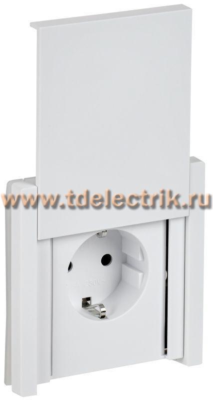 Фотография №1, FORTE&PIANO Розетка с з/к/ш с кр. в/к 16А IP44 FP221 бел. IEK