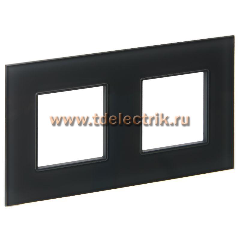 Фотография №1, SKANDY Рамка 2-мест. SK-F22G стекло граф. IEK