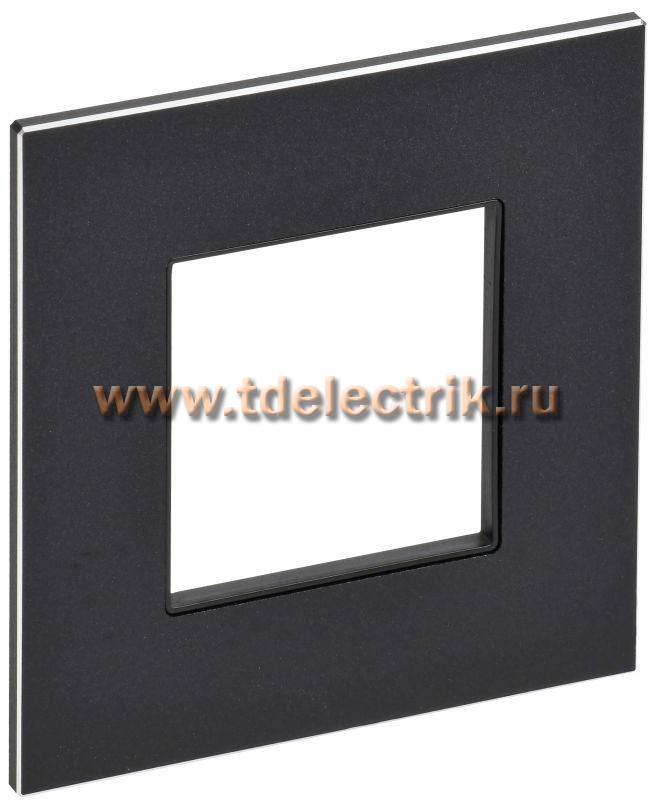 Фотография №1, SKANDY Рамка 1-мест. SK-F31Bl металл черн. IEK