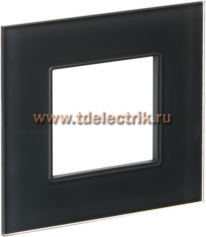 Фотография №1, SKANDY Рамка 1-мест. SK-F21G стекло граф. IEK