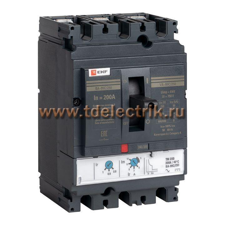 Фотография №1, Выключатель автоматический ВА-99C (Compact NS)  250/200А 3P 45кА EKF PROxima