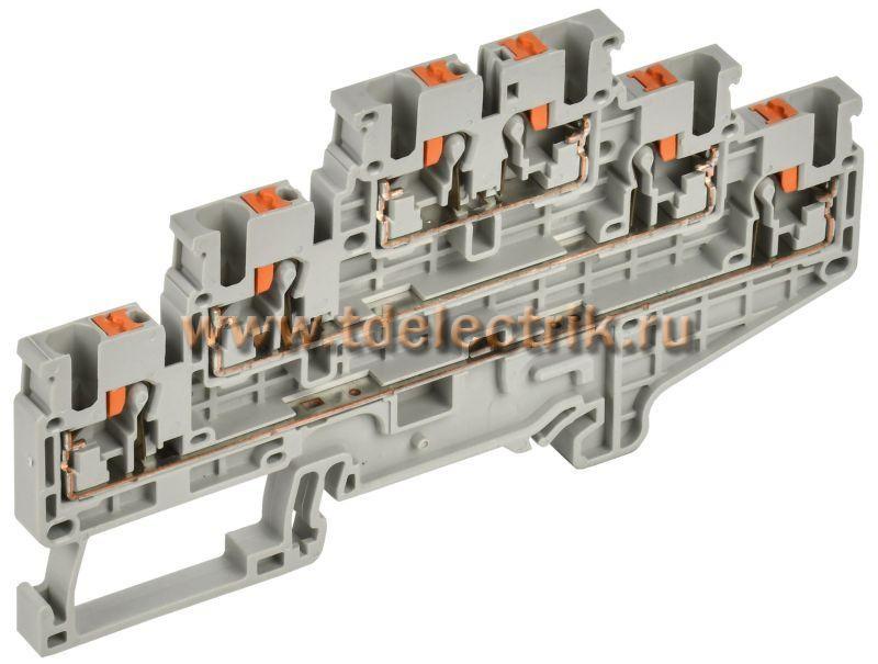 Фотография №1, ARMAFIX Клемма Push-in CP-ML 3 ур. 2,5мм2 серая IEK