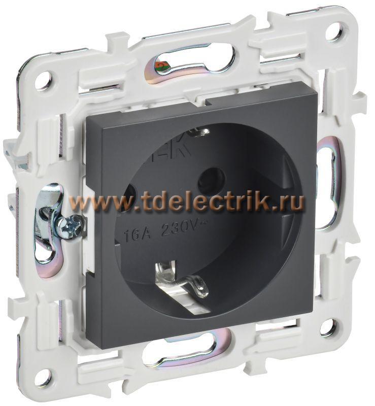 Фотография №1, SKANDY Розетка с з/к/ш 16А SK-R04T титан IEK