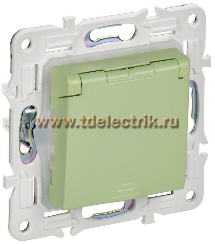 Фотография №1, SKANDY Розетка з/к/ш кр. 16А IP44 SK-R11M мятн. IEK