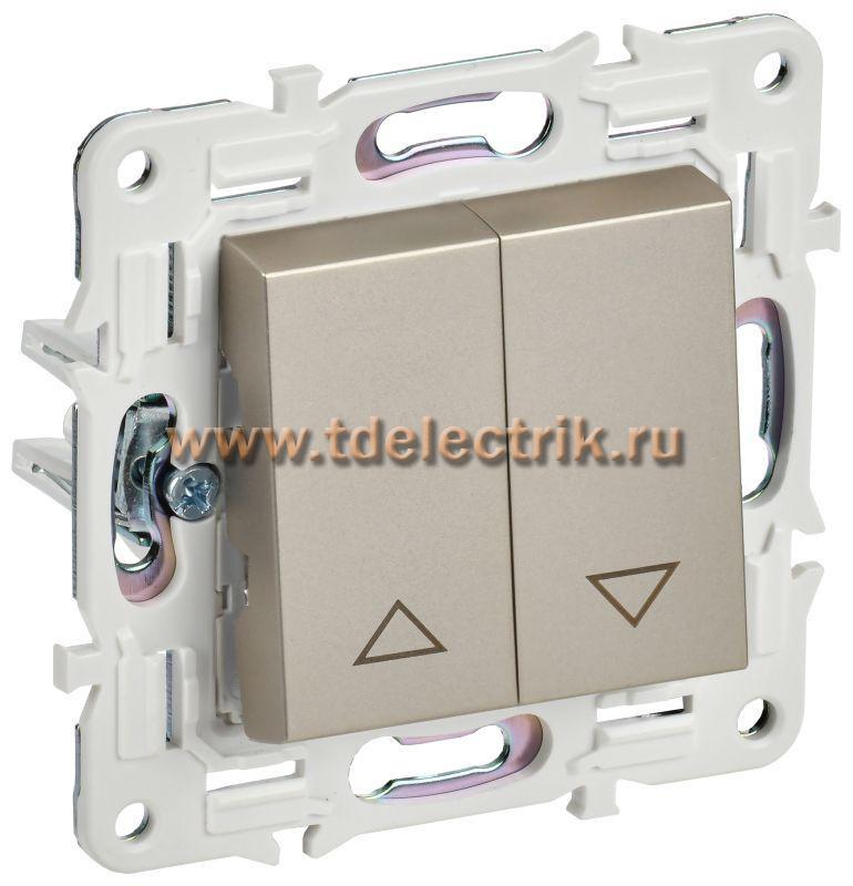 Фотография №1, SKANDY Выключатель жалюзи 10А SK-V12Sh шамп. IEK
