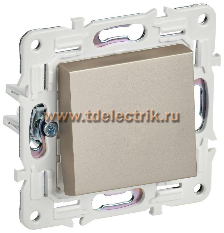 Фотография №1, SKANDY Выключатель 1-кл. прох. 10А SK-V02Sh шамп. IEK