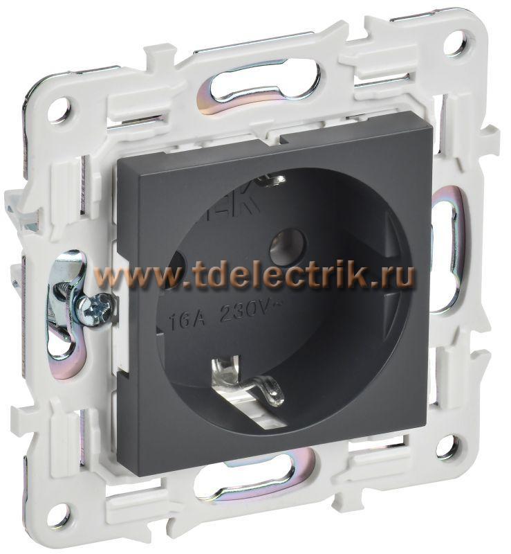 Фотография №1, SKANDY Розетка с з/к без з/ш 16А SK-R05T титан IEK
