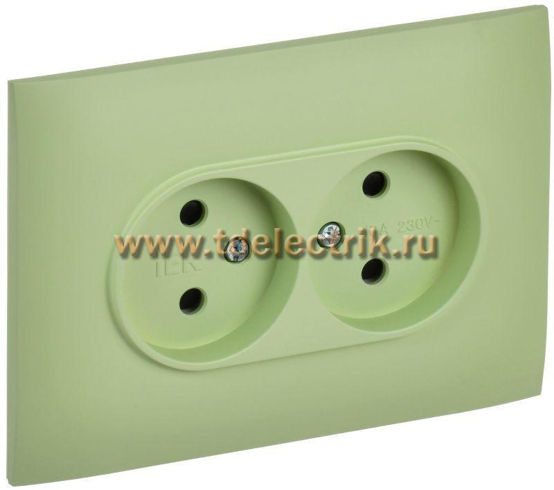 Фотография №1, SKANDY Розетка 2-я без з/к с з/ш 10А сб. SK-R09M мятн. IEK