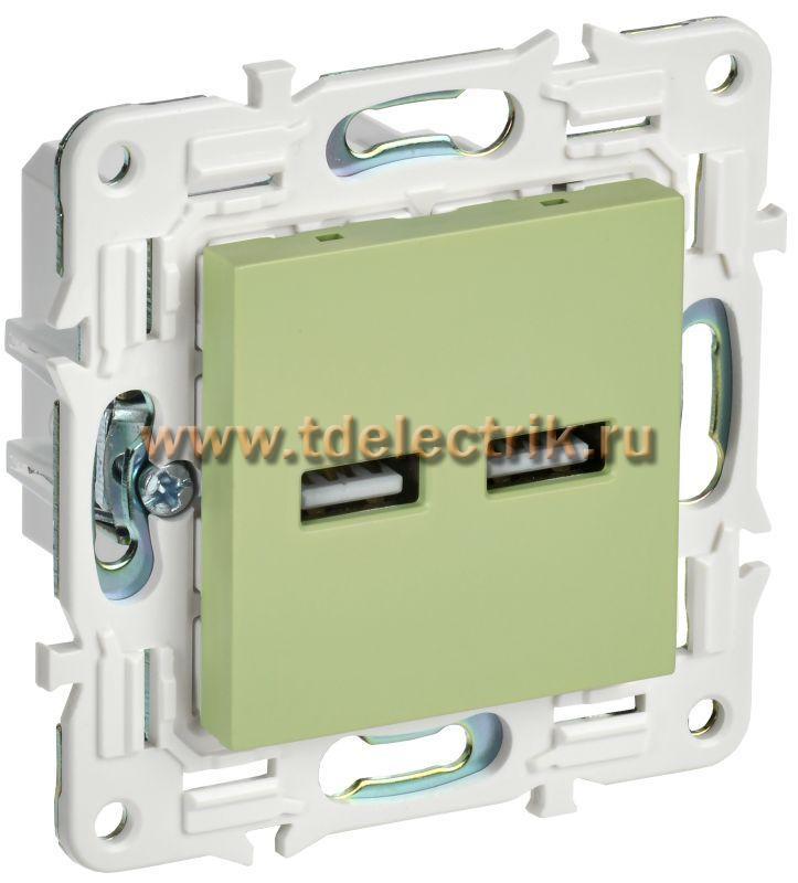 Фотография №1, SKANDY Розетка USB A+A 3,1А SK-R15M мятн. IEK