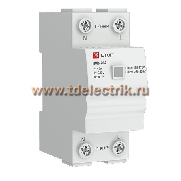 Фотография №1, Реле напряжения (сквозное подкл.) RVb-63A EKF Basic