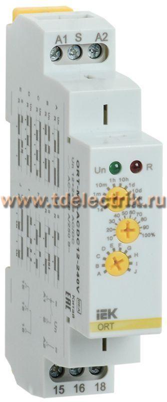 Фотография №1, Реле времени ORT многофункциональное 1 конт. 12-240 В AC/DC IEK
