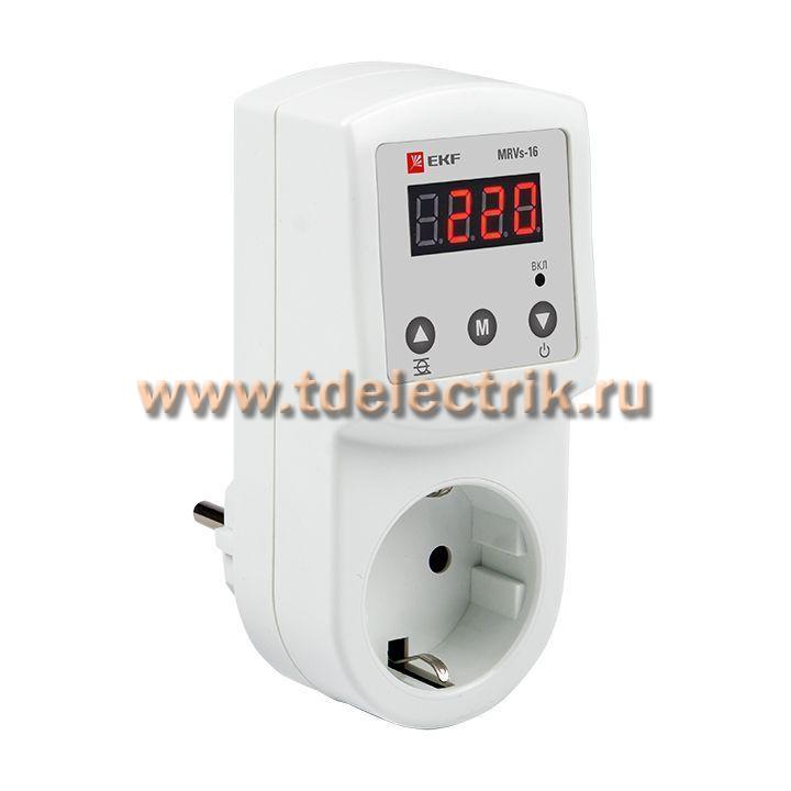 Фотография №1, Цифровое розеточное реле напряжения MRVs-16 EKF PROxima