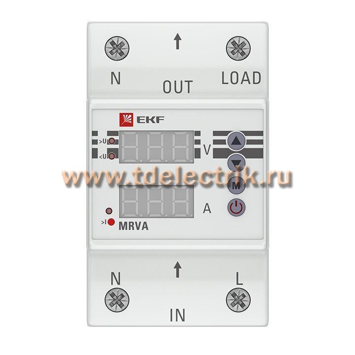 Фотография №1, Реле напряжения и тока с дисплеем MRVA 25A EKF PROxima
