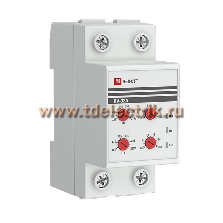 Фотография №1, Реле напряжения (сквозное подкл.) RV-32A EKF PROxima