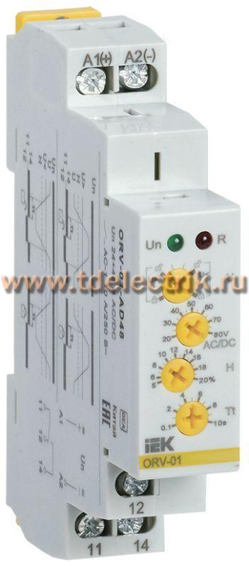 Фотография №1, Реле напряжения ORV. 1ф 24-48 В AC/DC IEK