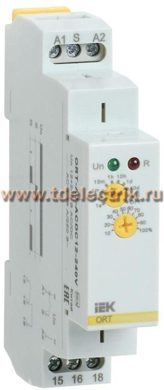 Фотография №1, Реле задержки включения ORT. 1 конт. 12-240 В AС/DC IEK