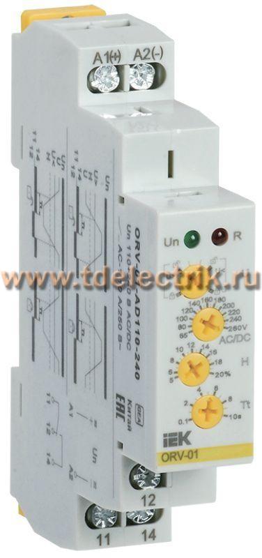 Фотография №1, Реле напряжения ORV. 1ф 110-240 В AC/DC IEK