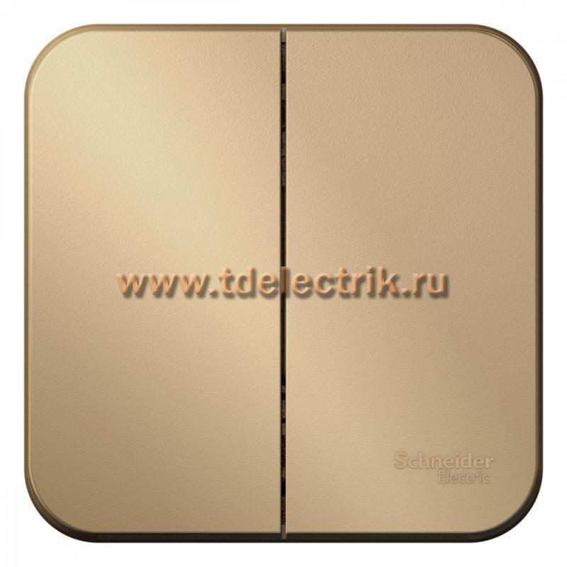 Фотография №1, BLANCA О/У 2-клавишный выключатель (cх.5) изол.пл., 10А, 250B, титан