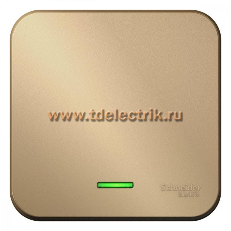 Фотография №1, BLANCA О/У 1-клавишный выключатель (cх.1) с подсв.изол.пл,10А,250B, титан