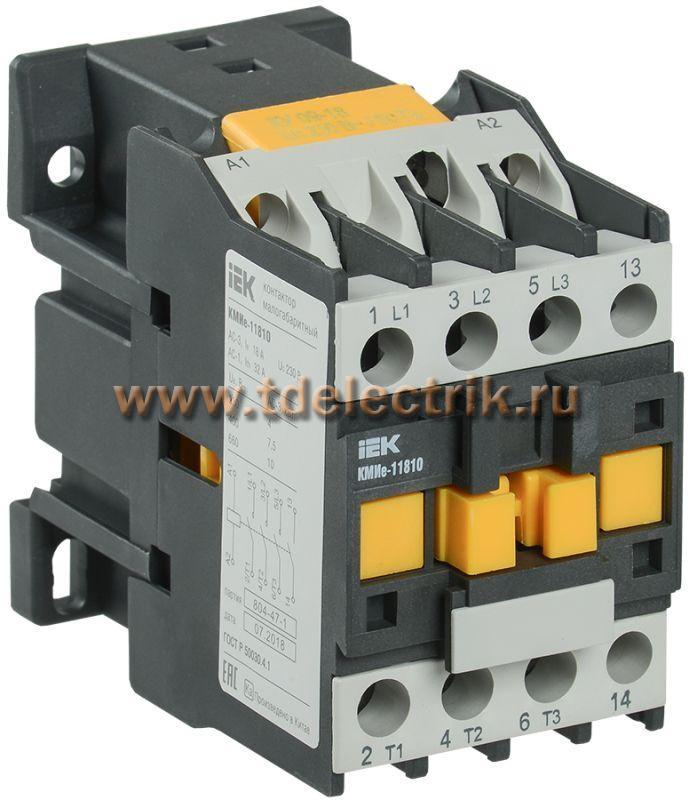 Фотография №1, Контактор КМИе-11810 18А 230В/АС3 1НО IEK