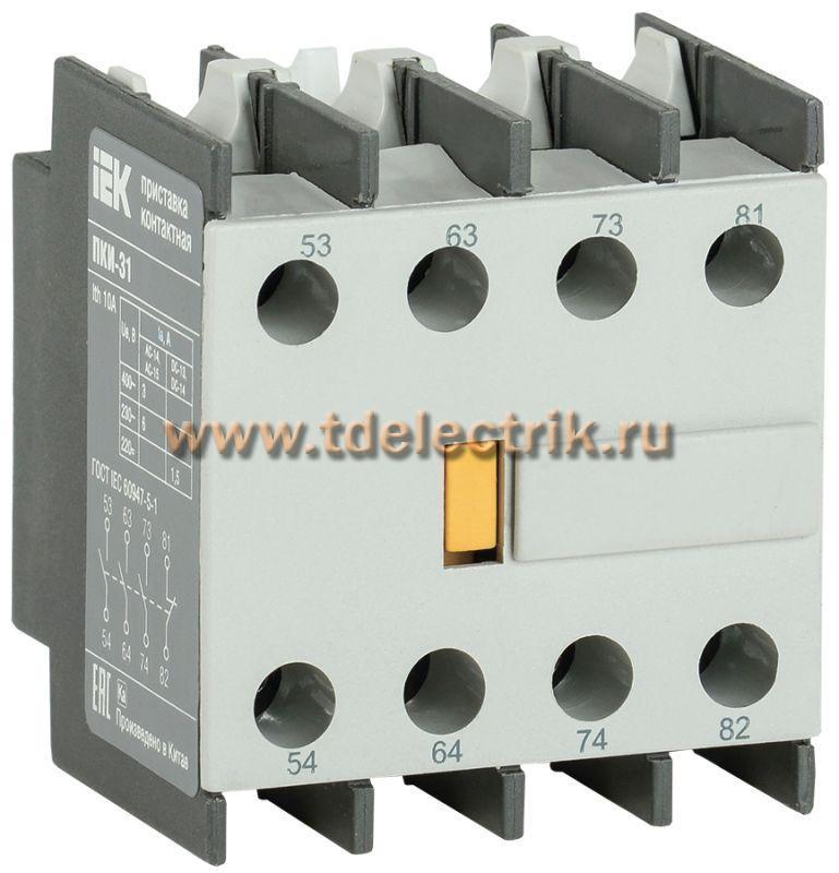 Фотография №1, Приставка ПКИ-31 дополнительные контакты 3з+1р IEK